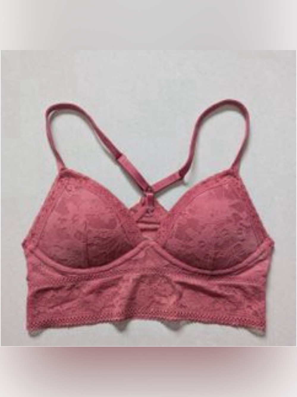 NEW Victoria's Secret red lace racerback bralette S
